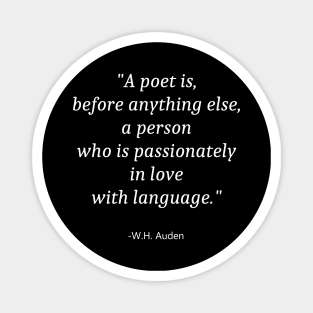 Quote For National Poetry Month Magnet